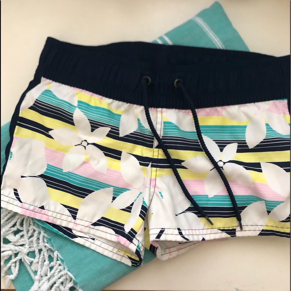 old navy floral swim shorts